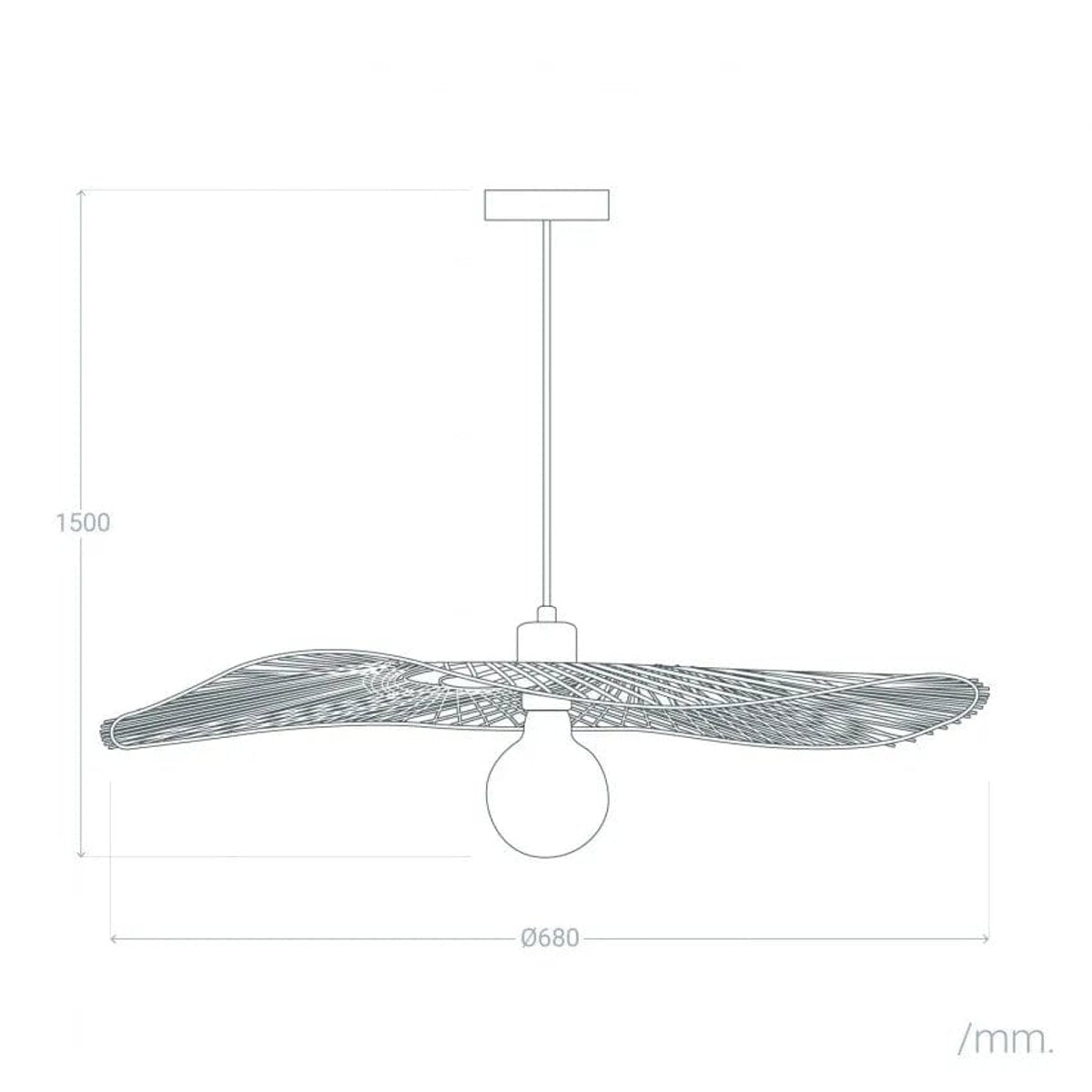 Suspension Rotin Vague