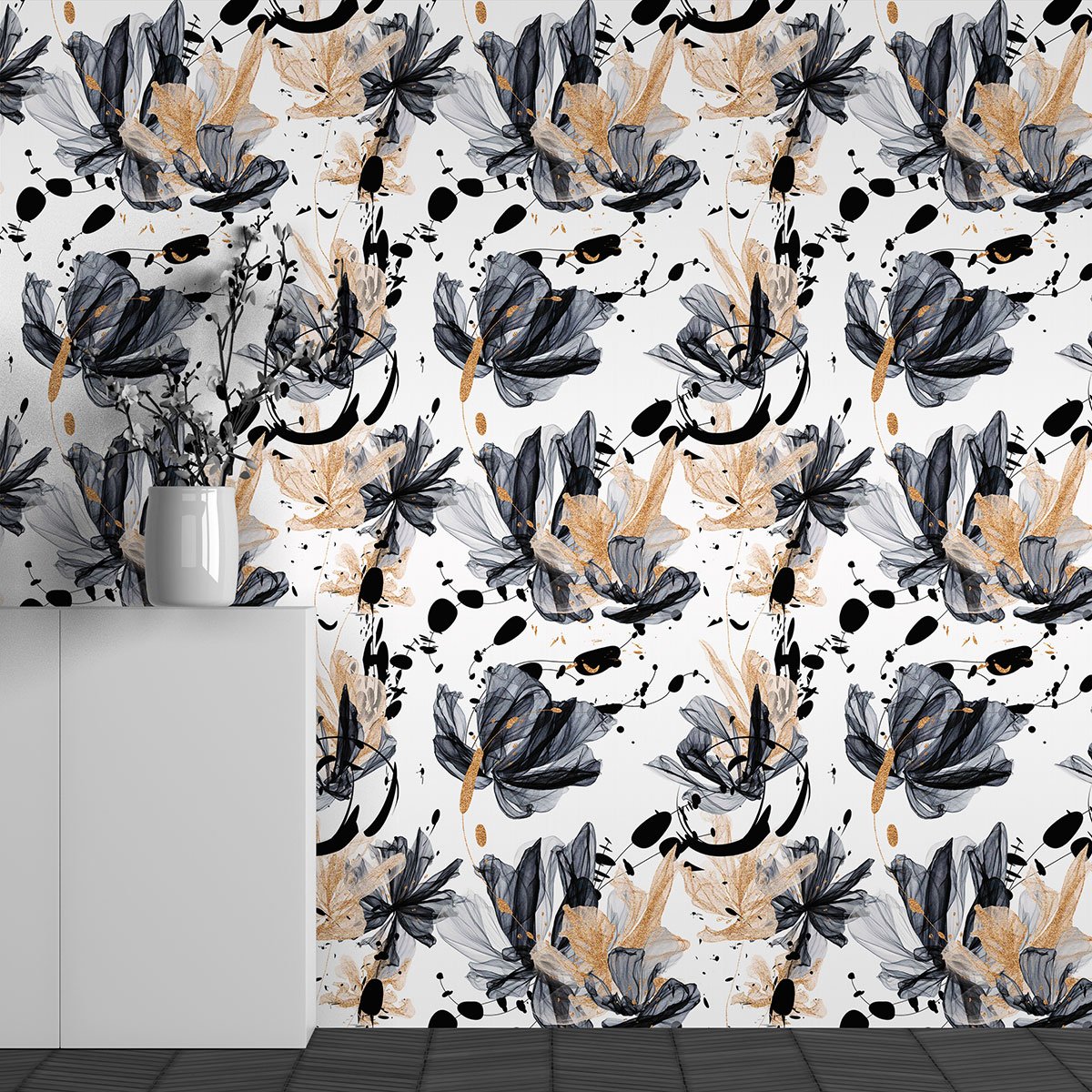 Papier peint panoramique - Motif Fleurs