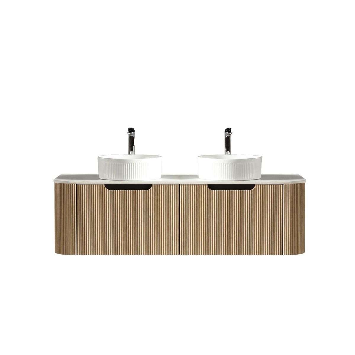 Meuble 140 cm chêne clair Aquagiro double vasque
