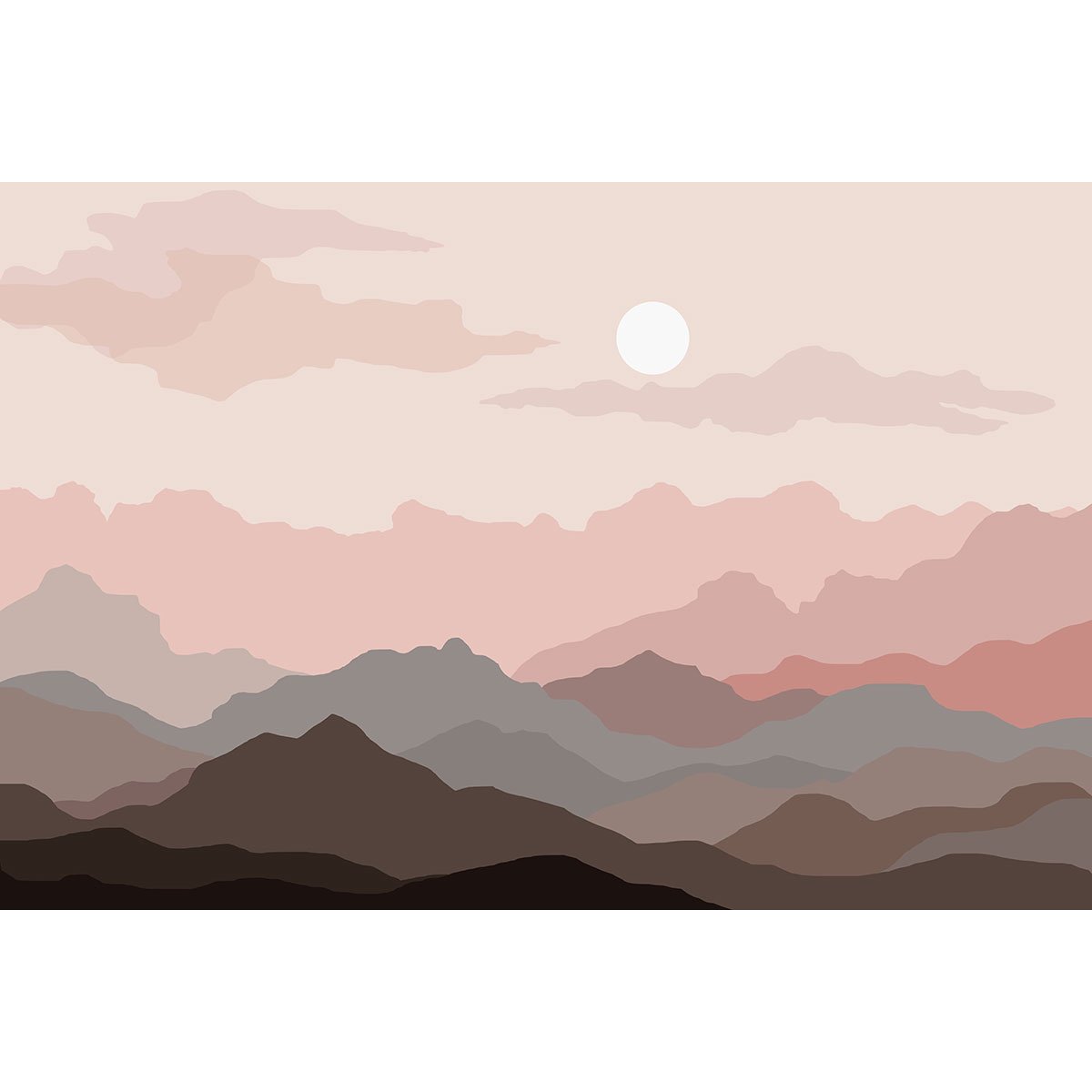 Papier peint panoramique - Soleil Boho