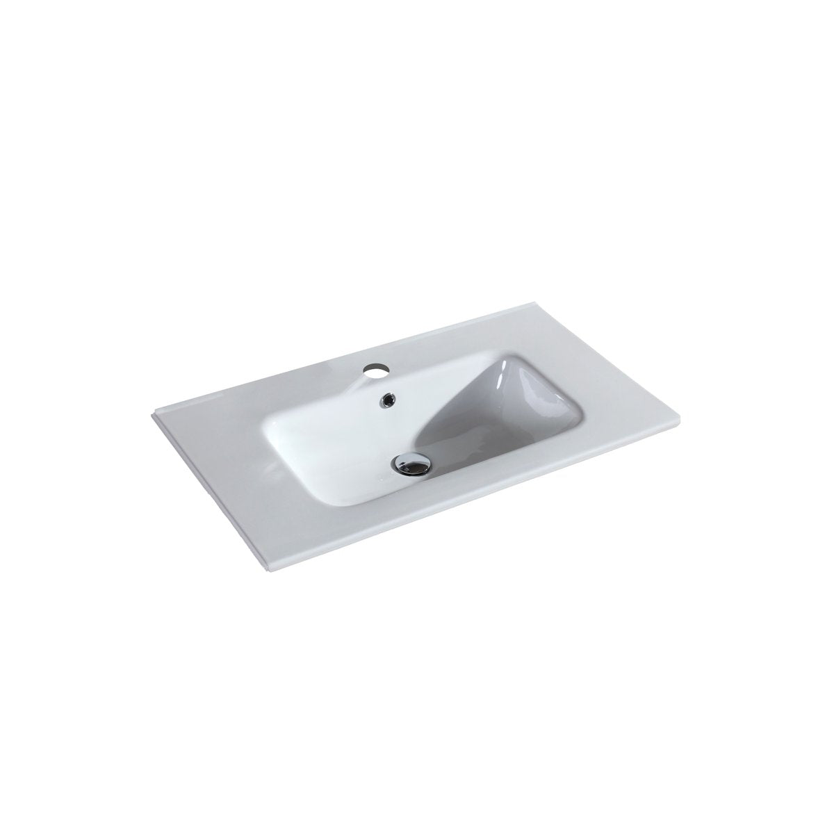 Meuble avec vasque 80 cm chêne brun Aquanoma