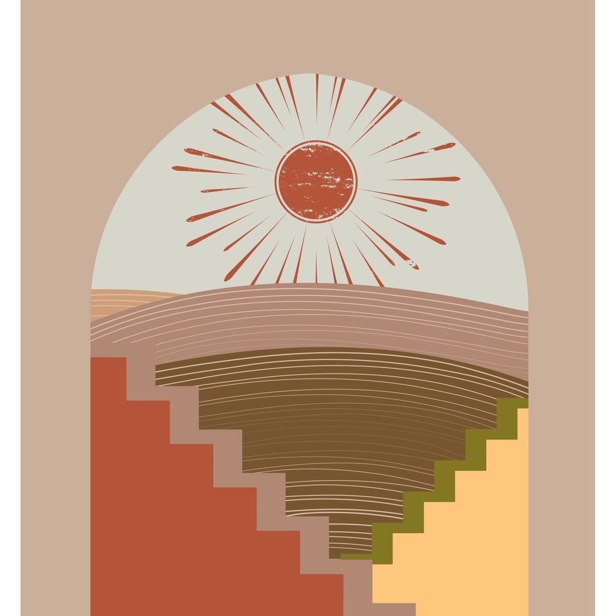 Papier peint panoramique - Paysage Boho