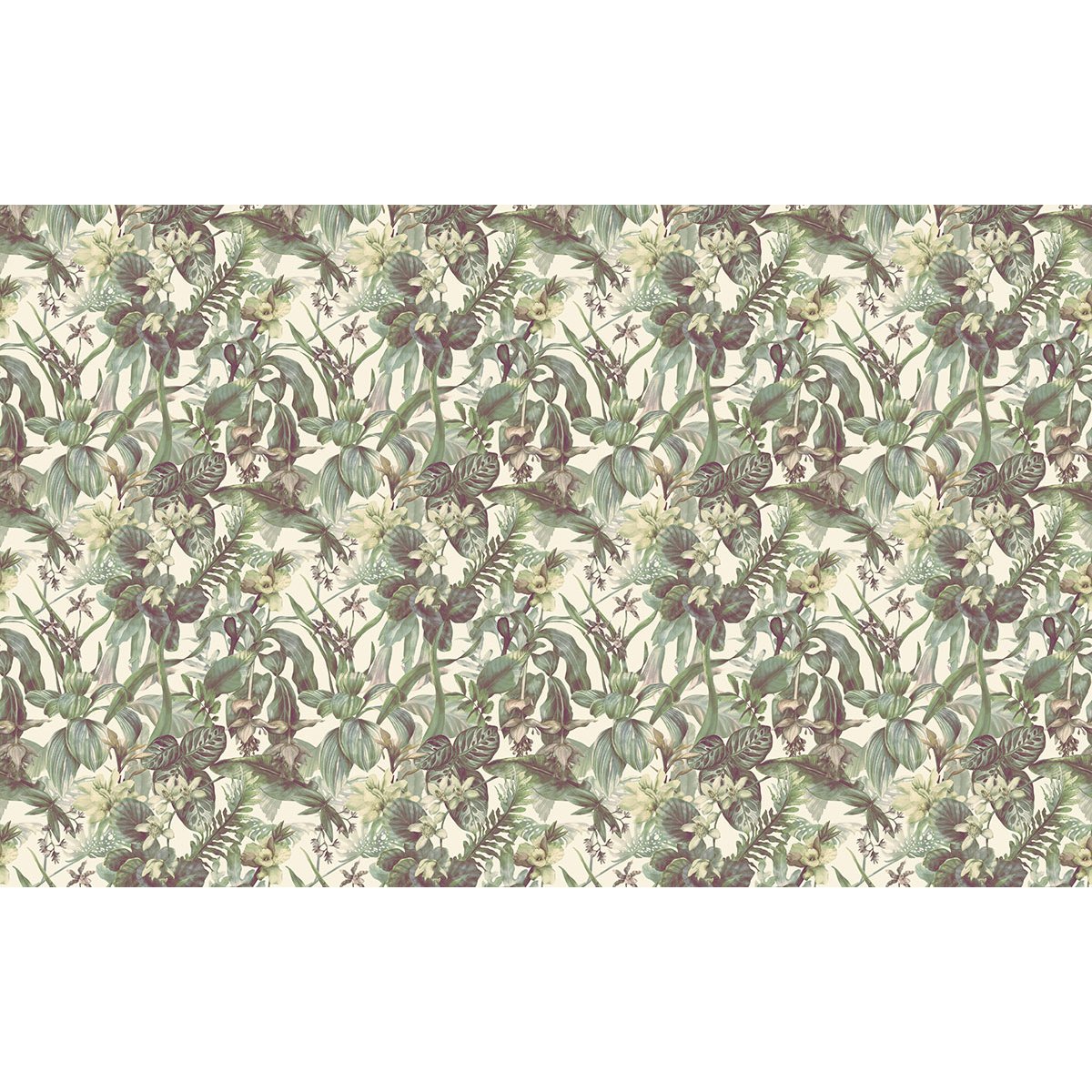 Papier peint panoramique - Motif Fleurs tropicales