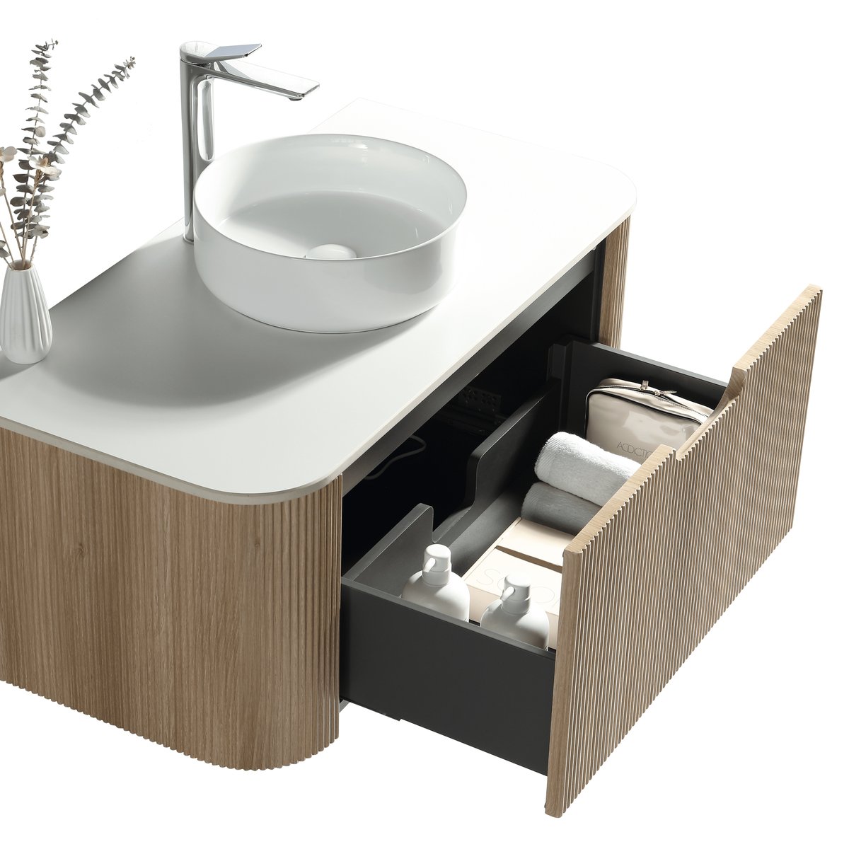 Robinet mitigeur chromé de salle de bain