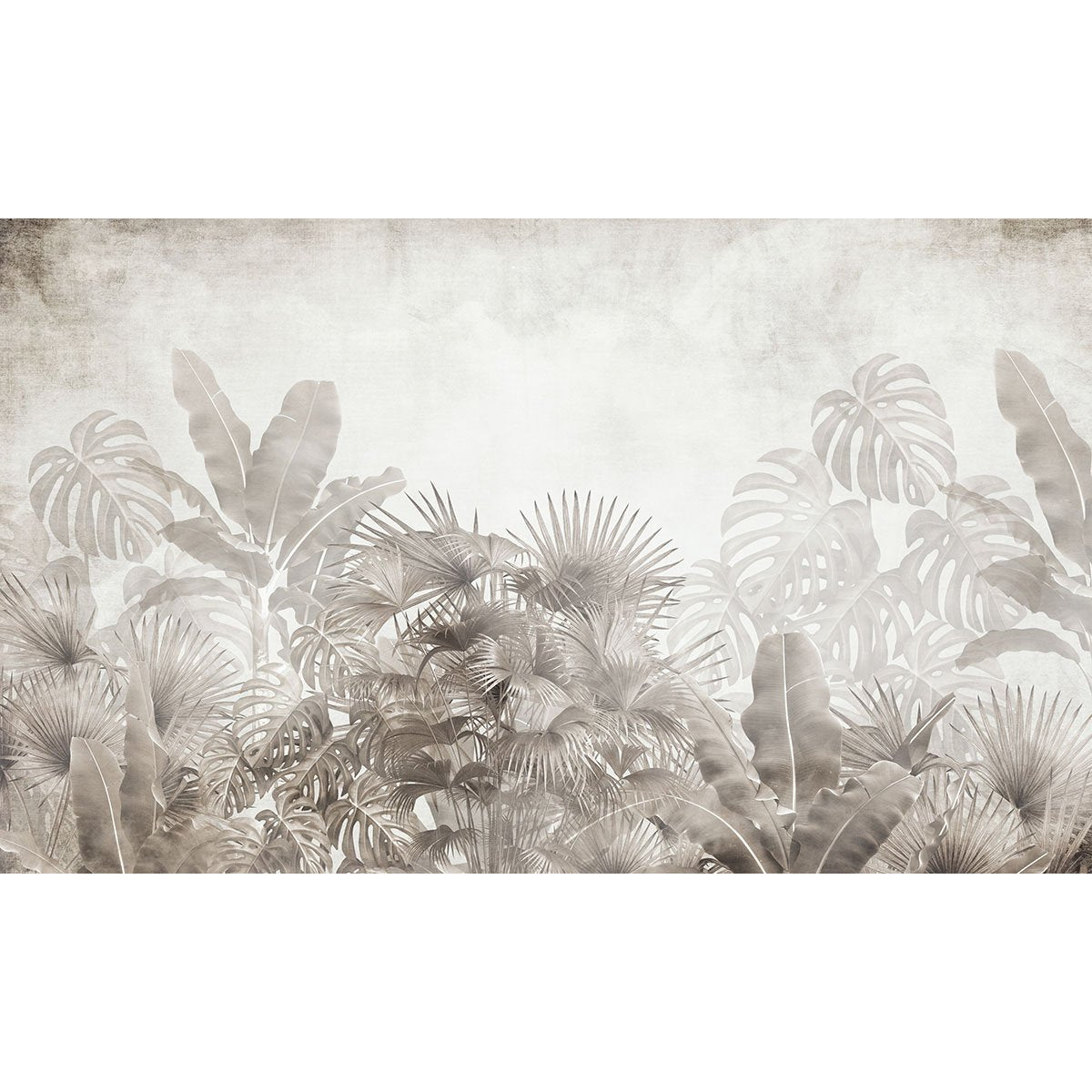 Papier peint panoramique - Feuilles tropicales