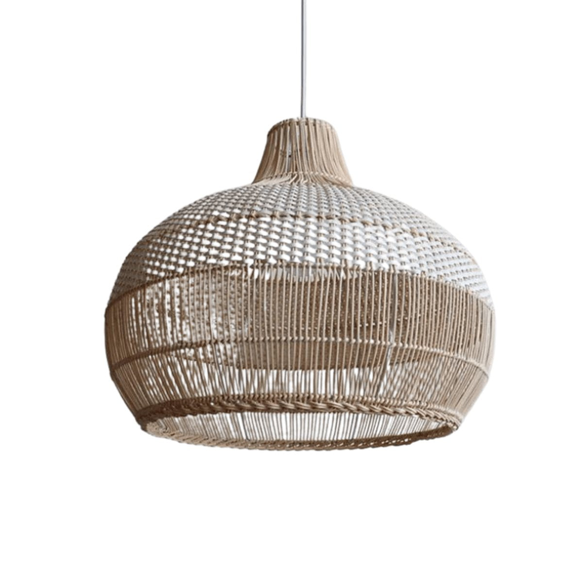 Suspension Rotin Blanc