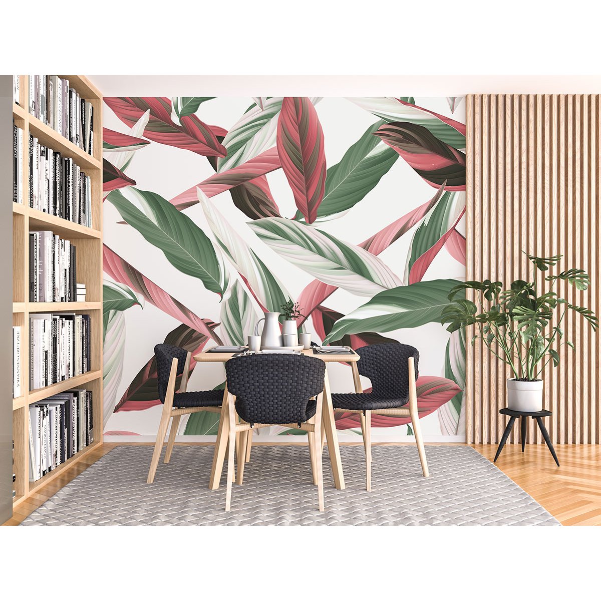 Papier peint panoramique - Feuilles tropicales