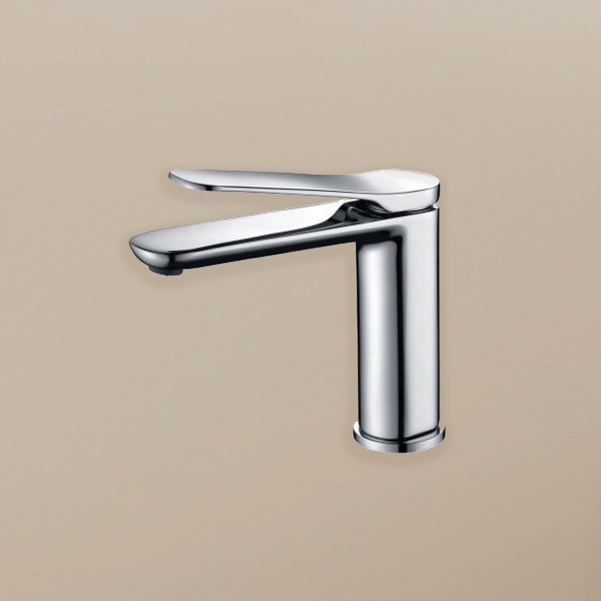 Robinet mitigeur chromé de salle de bain