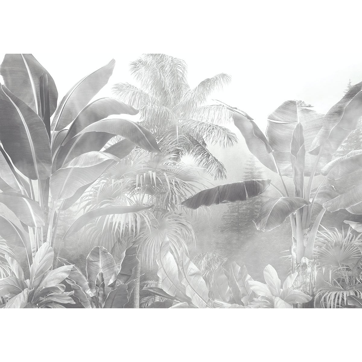 Papier peint panoramique - Feuilles tropicales