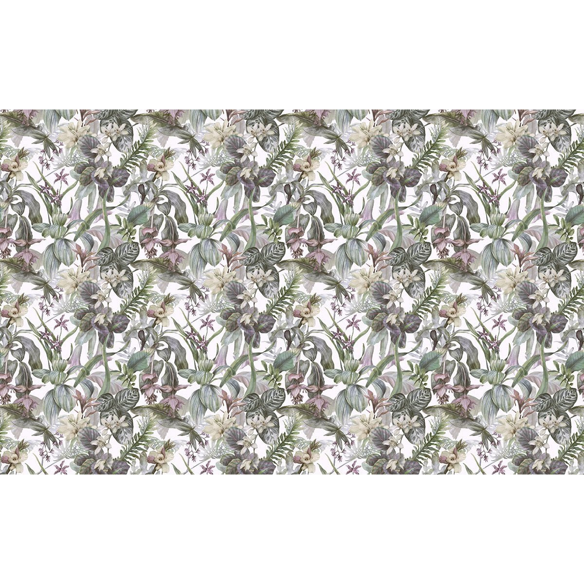 Papier peint panoramique - Motif Fleurs tropicales
