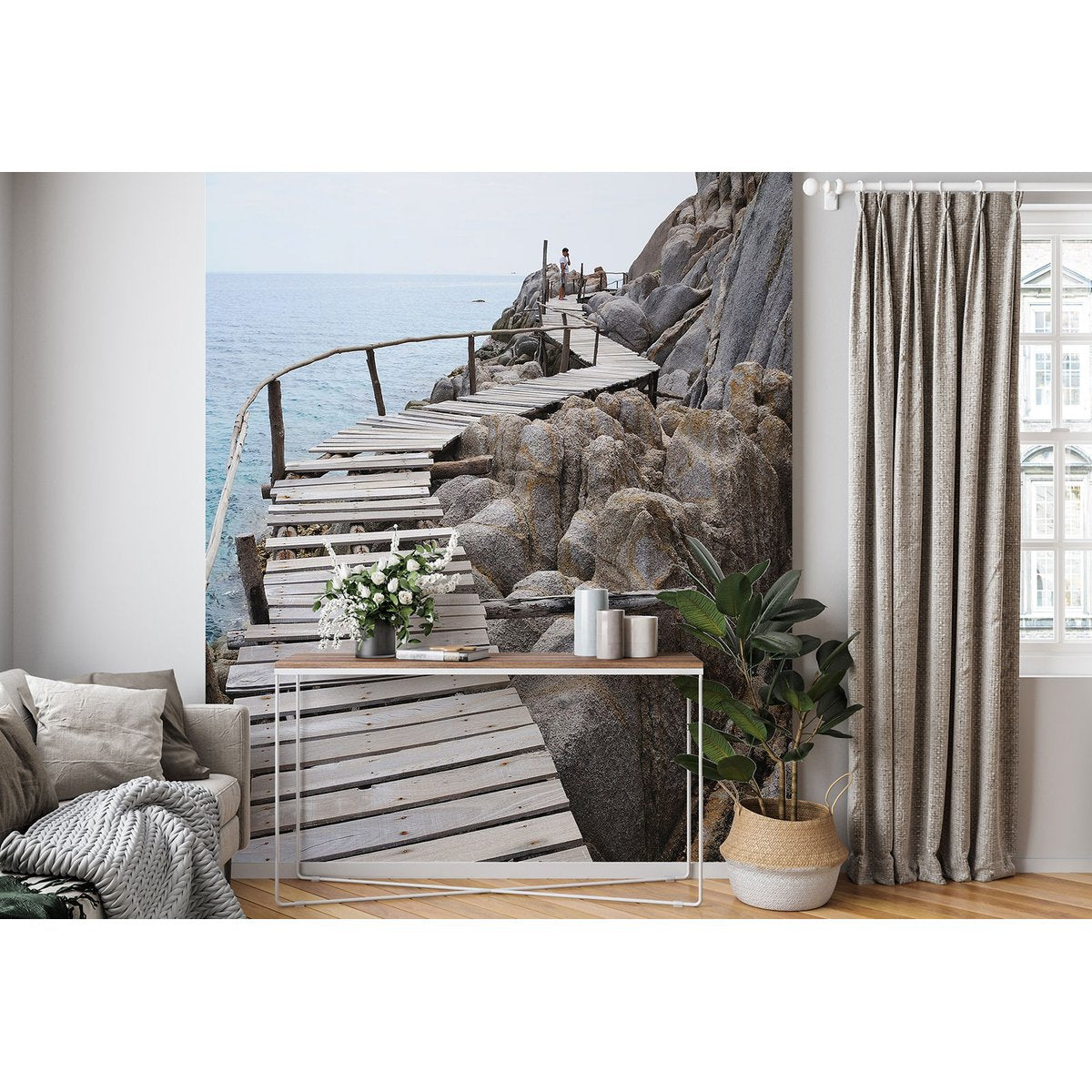 Papier peint panoramique - Escaliers en bois