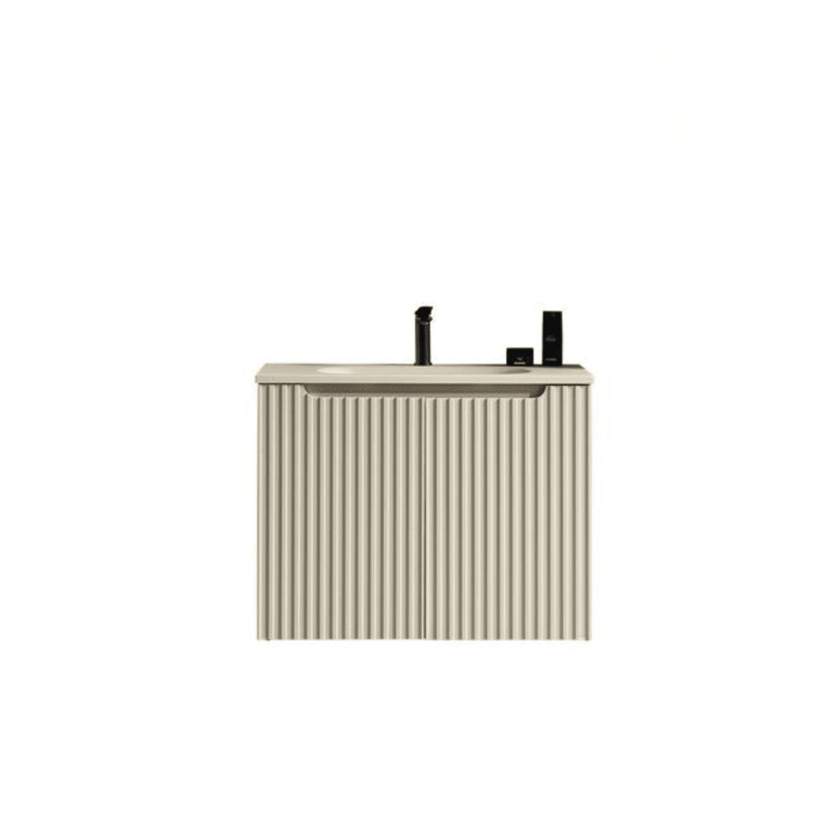 Meuble de salle de bain avec vasque 80 cm amande Aquavenus