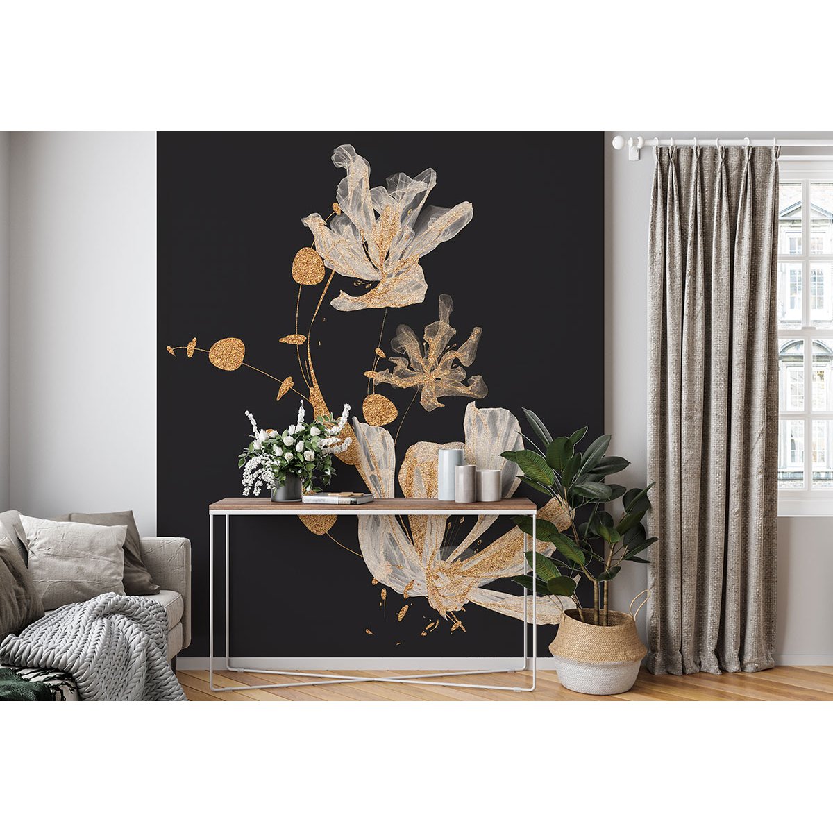 Papier peint panoramique - Fleurs Design