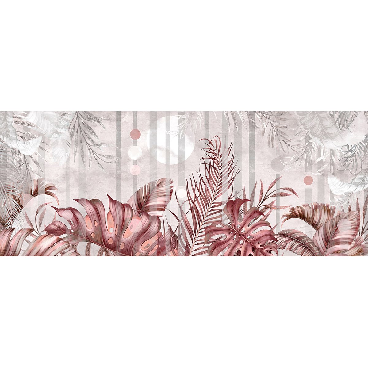 Papier peint panoramique - Feuilles Tropicales