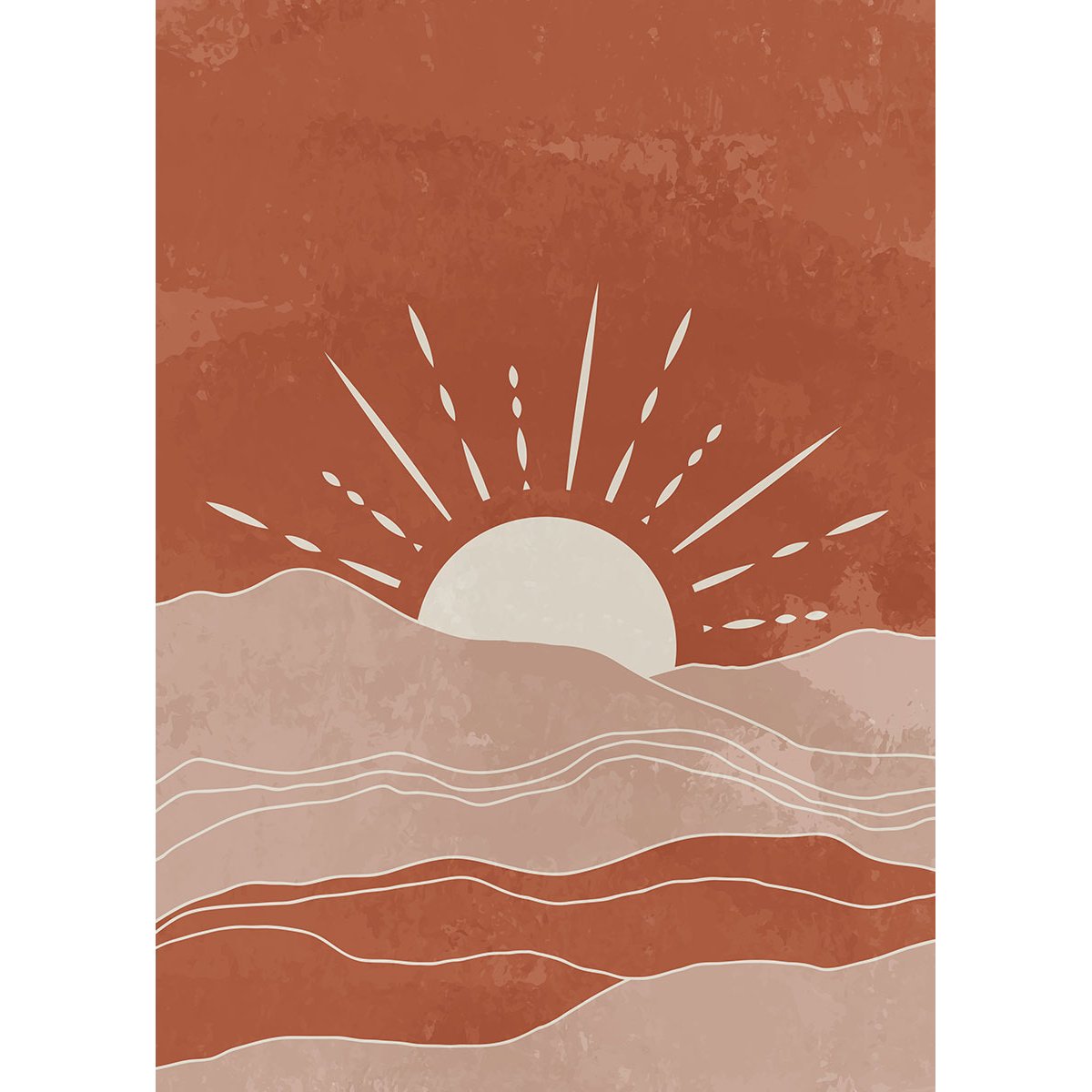 Papier peint panoramique - Couché de soleil Boho