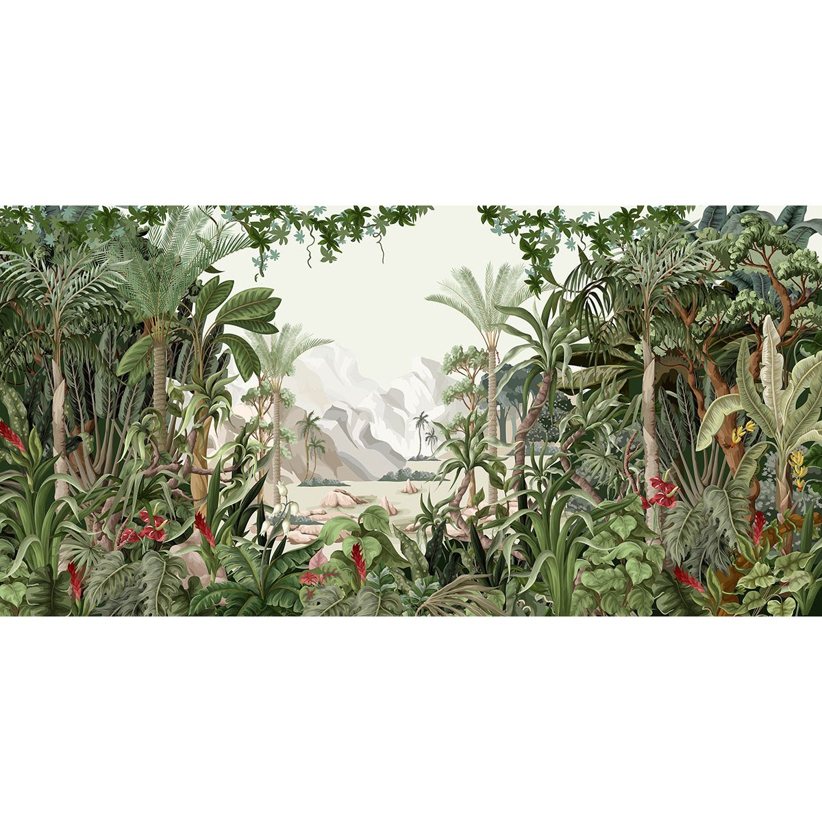 Papier peint panoramique - Forêt tropicale