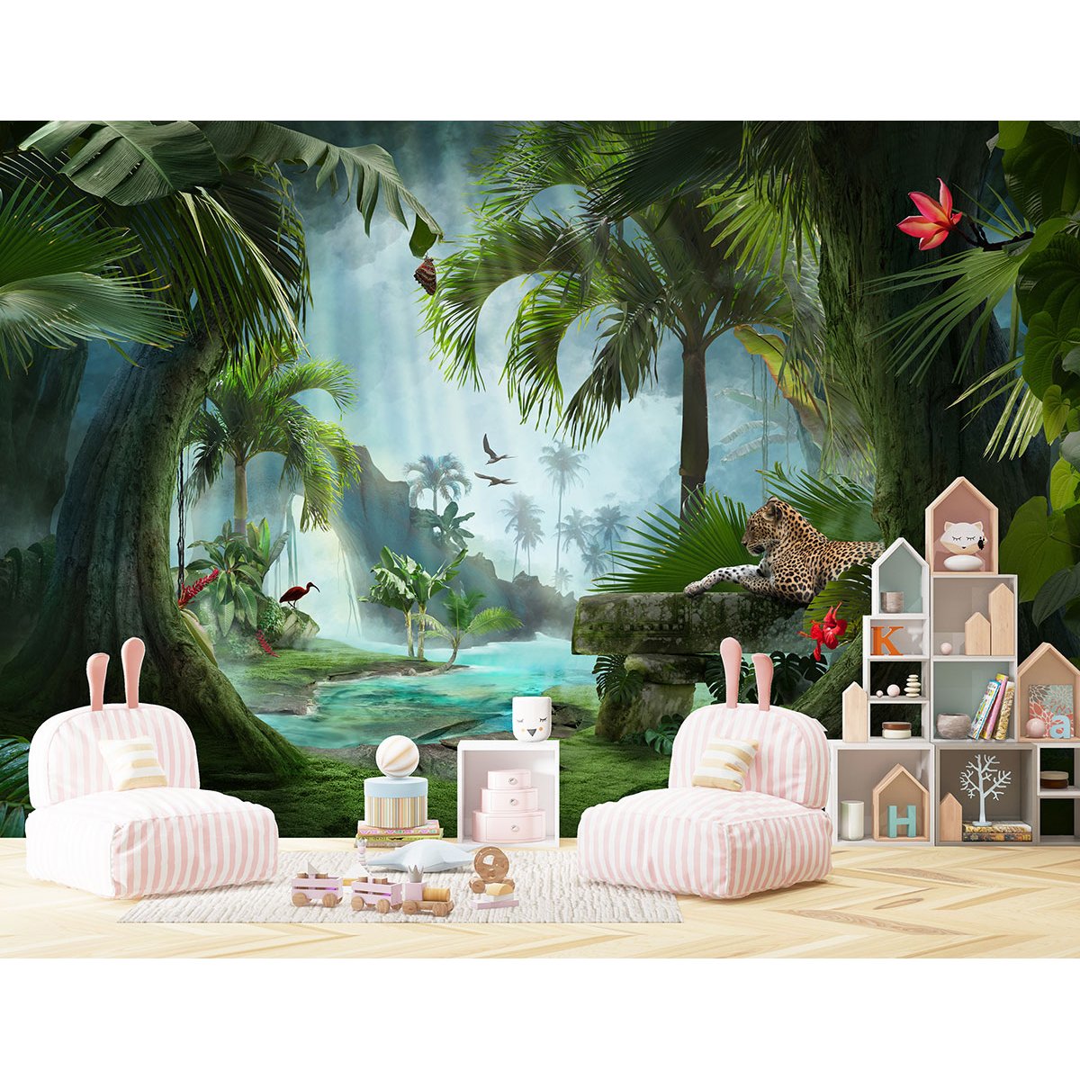 Papier peint panoramique Enfants - Jungle