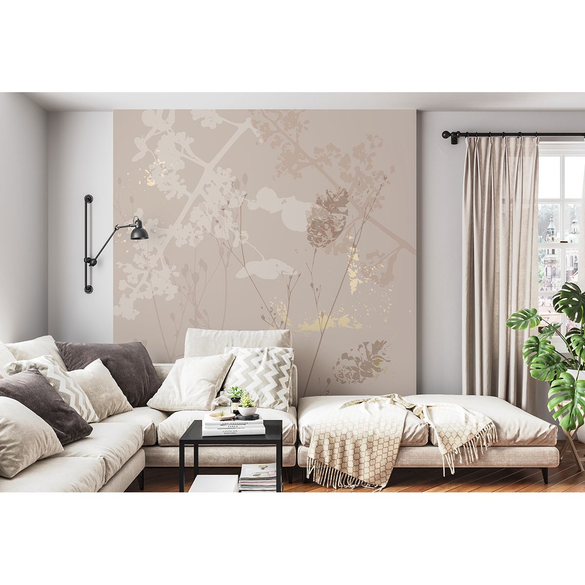 Papier peint panoramique - Fleurs Design