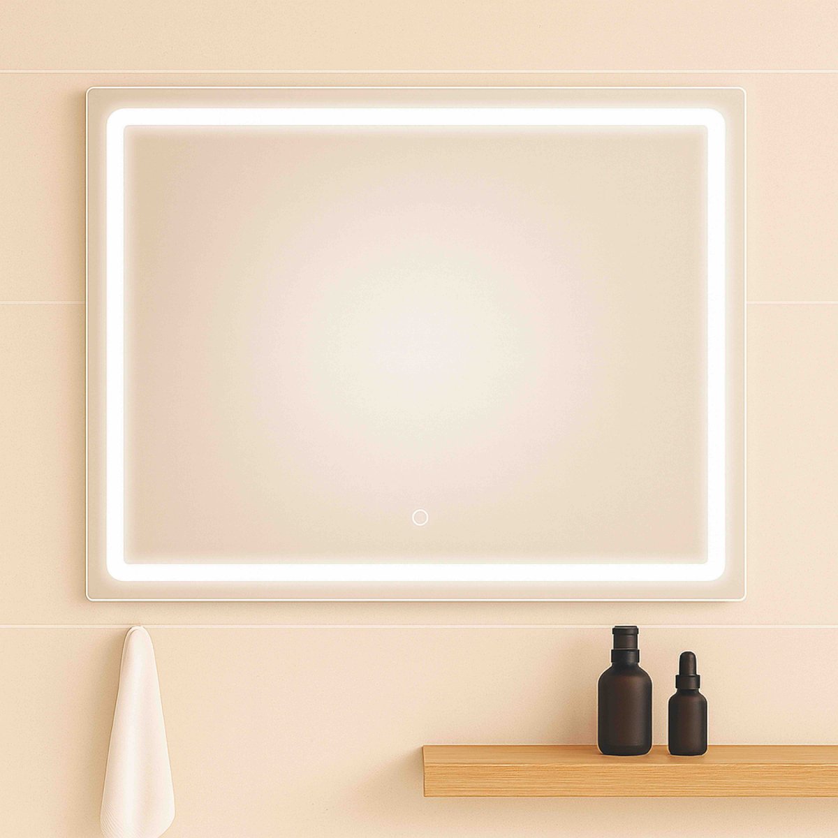 Miroir mural LED pour salle de bain