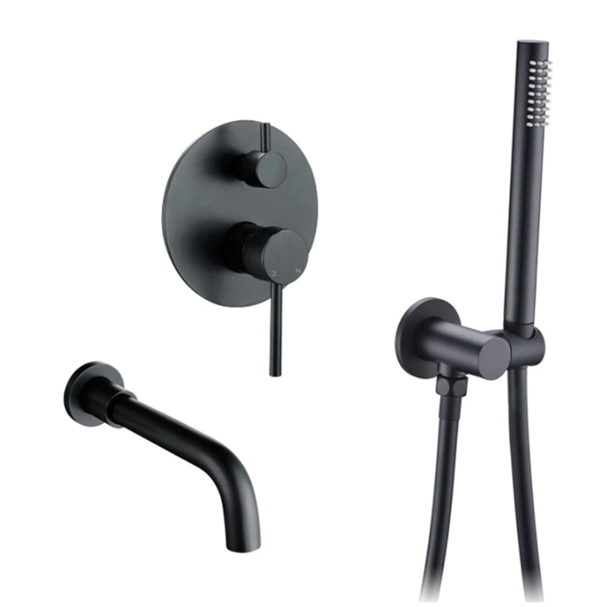 Ensemble de bain encastré noir mat