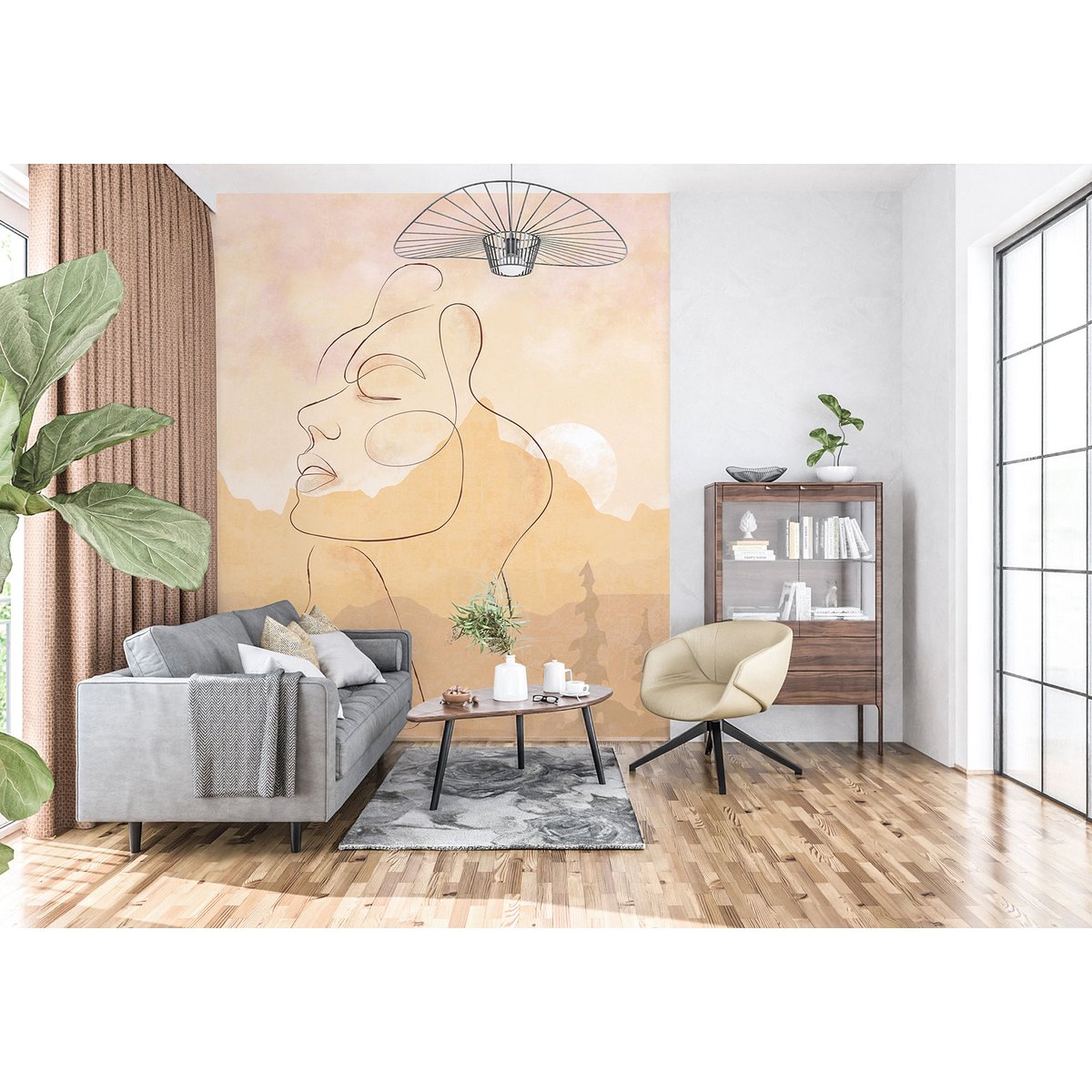 Papier peint panoramique - Femme Boho
