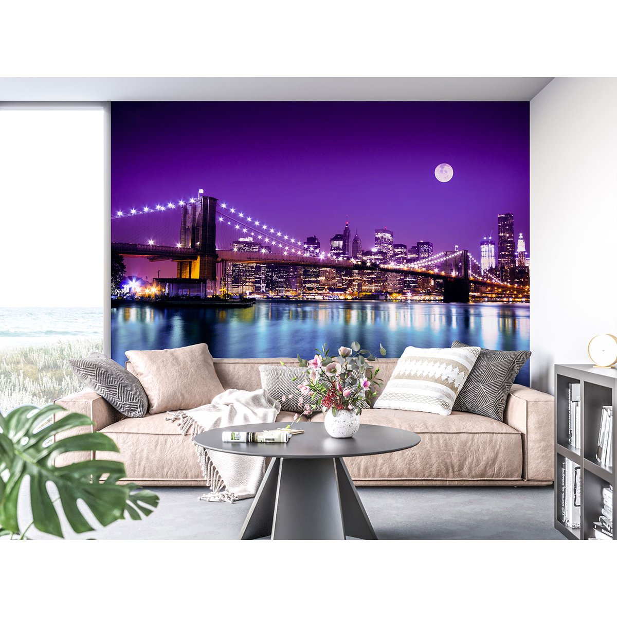 Papier peint panoramique - New York Lune