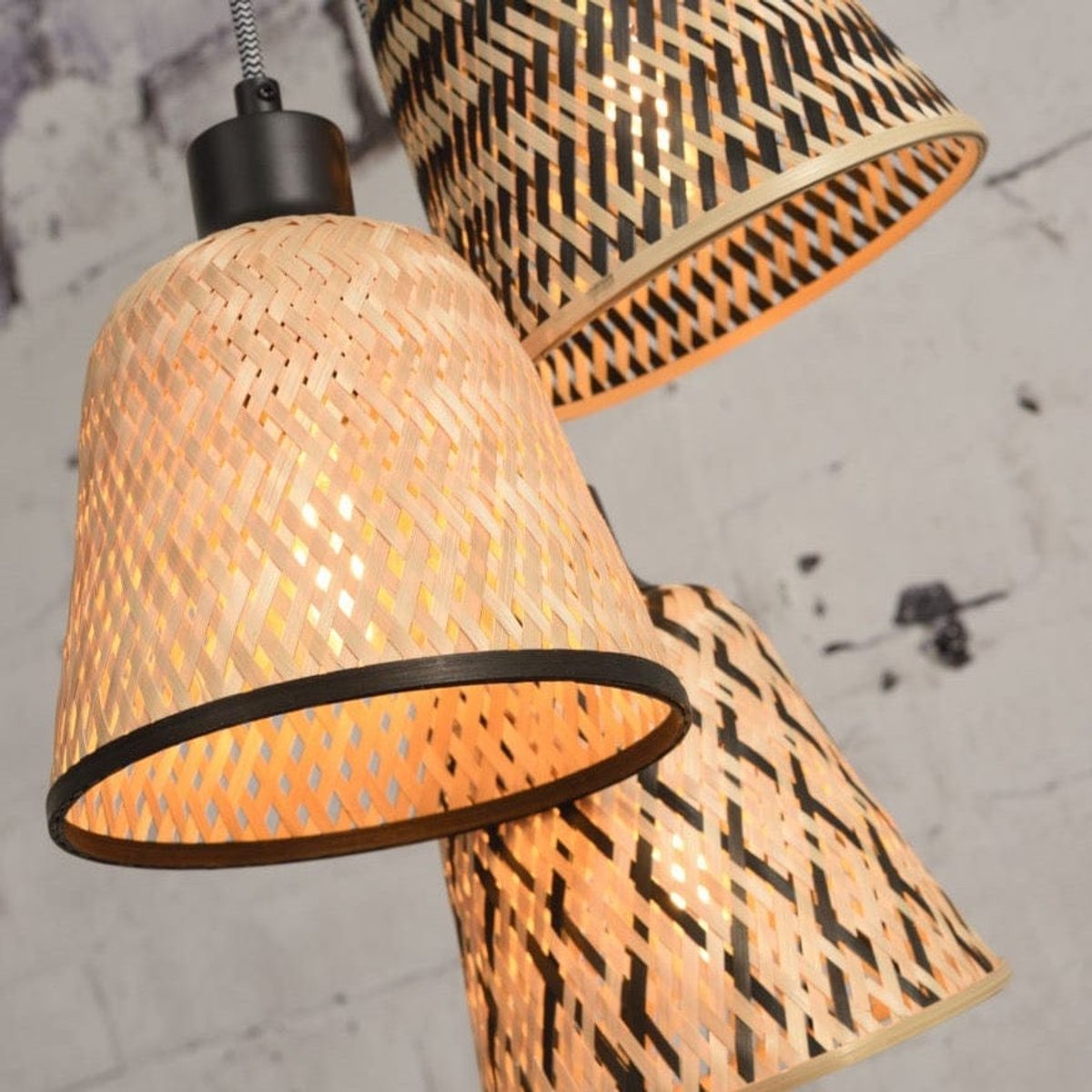 Suspension Grappe Bambou
