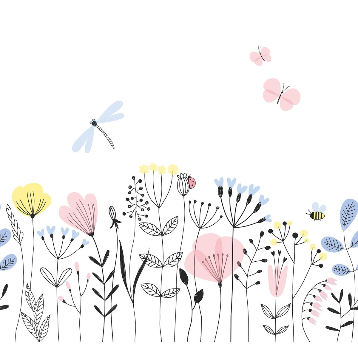 Papier peint panoramique - Fleurs