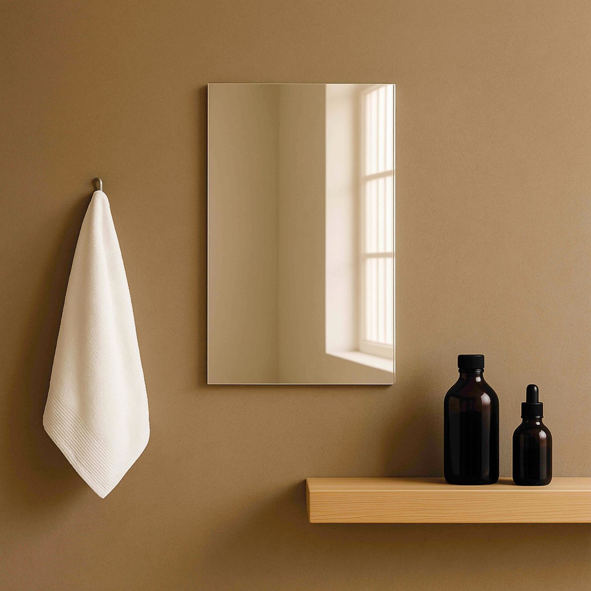 Miroir simple mural pour salle de bain