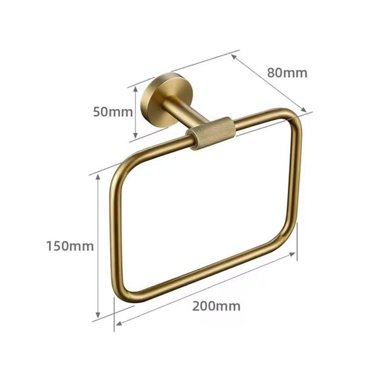 Porte-serviettes or brossé strié