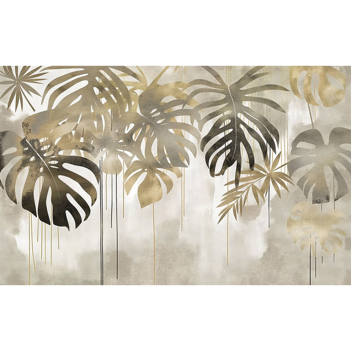 Papier peint panoramique - Feuilles tropicales