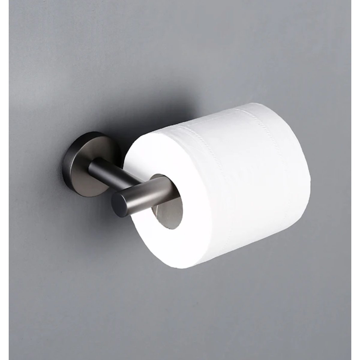 Porte-serviettes / papier WC gris brossé