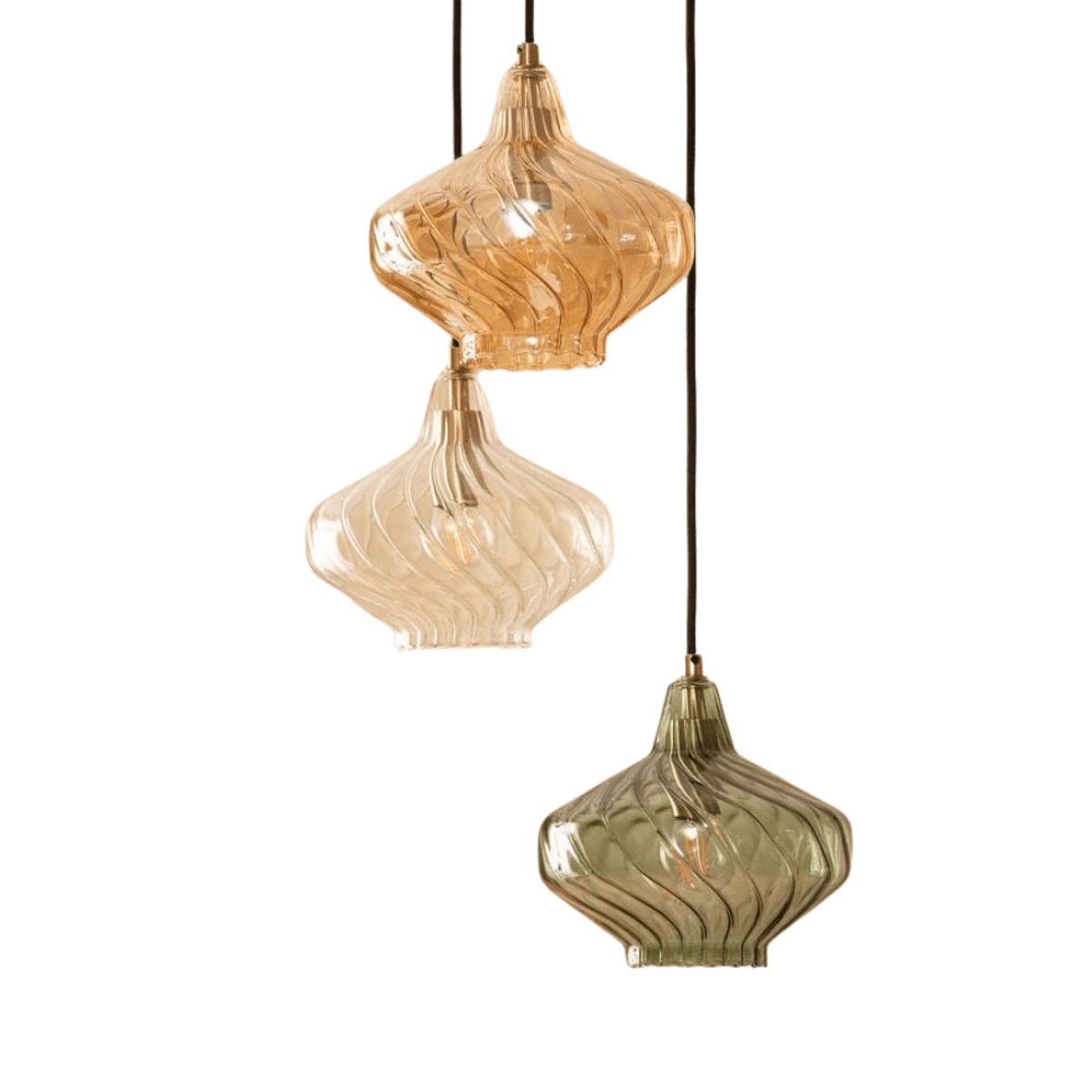 Suspension 3 Lampes Verre