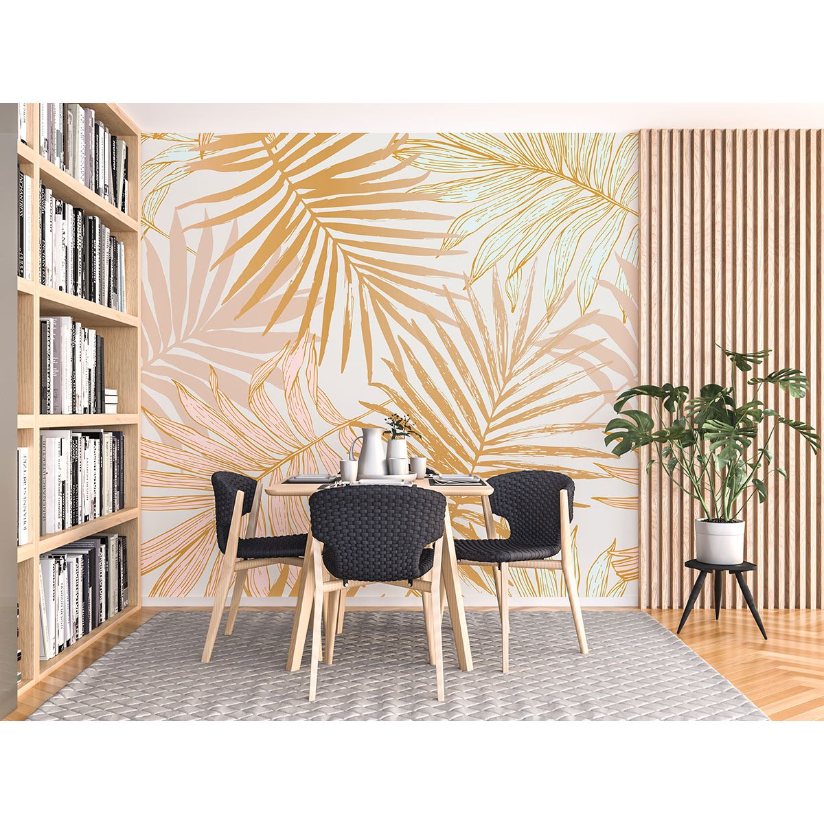 Papier peint panoramique - Feuilles tropicales