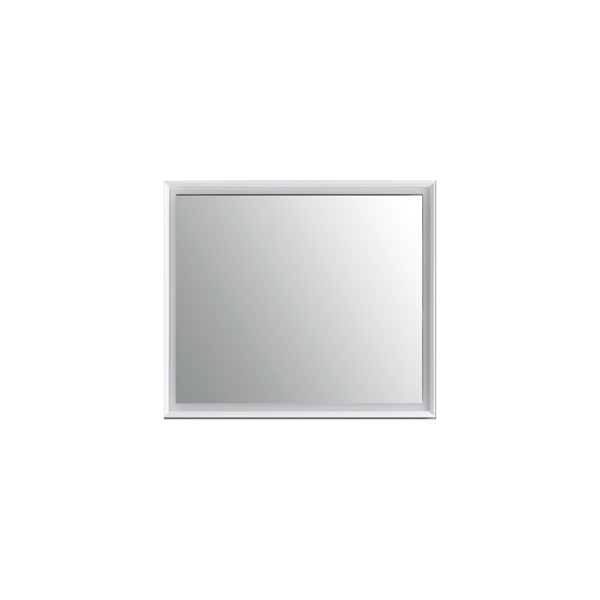 Miroir salle de bain LED avec cadre blanc