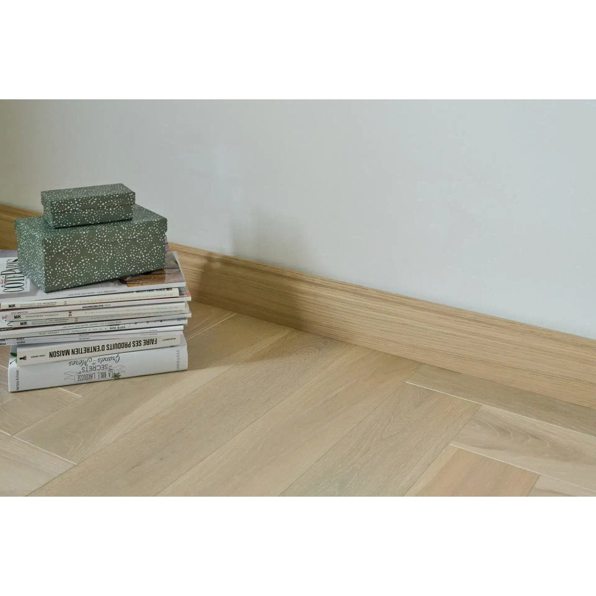 Parquet massif bâton rompu chêne salin - Larg. 12,5 cm