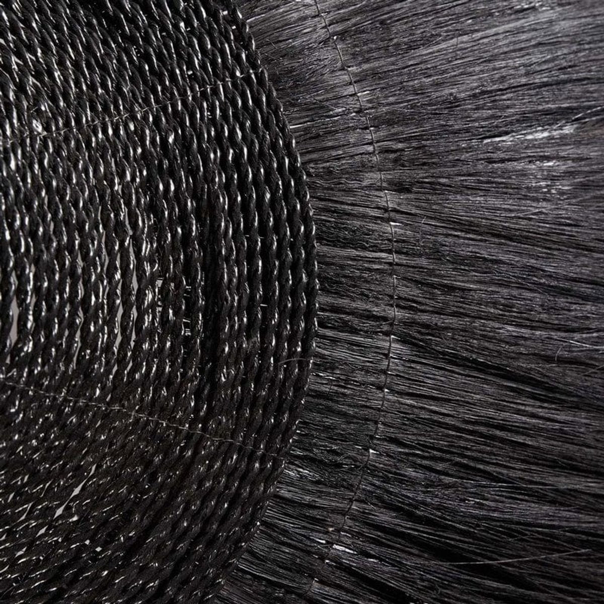Suspension Paille Noir