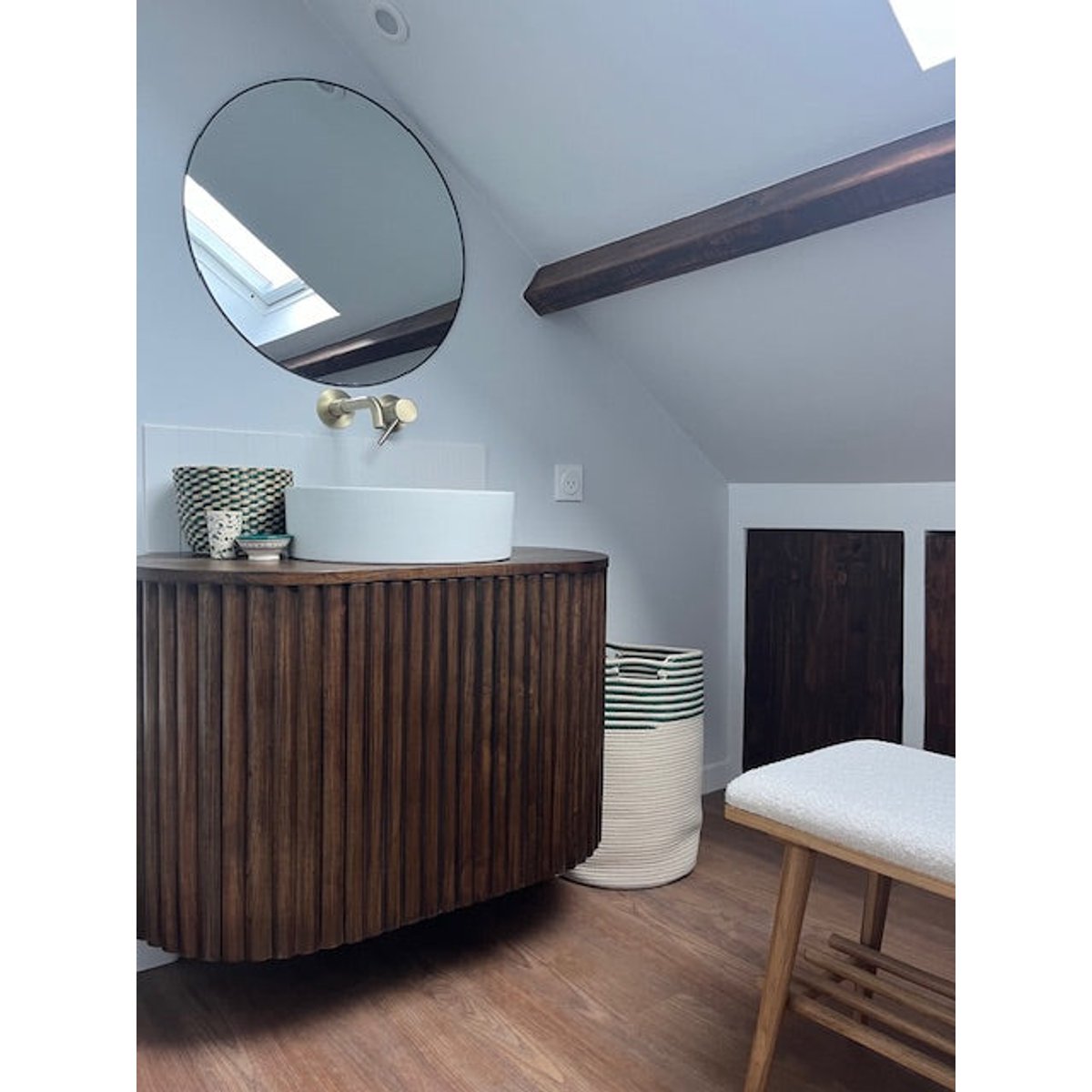 Mitigeur salle de bain encastré or brossé