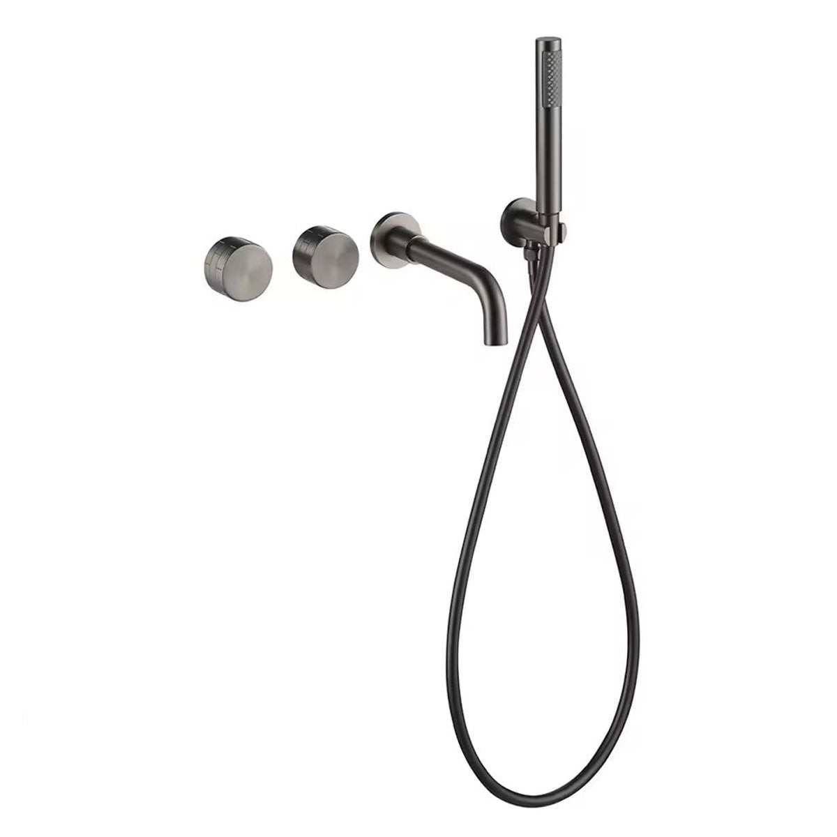 Mitigeur de baignoire encastrable gris brossé