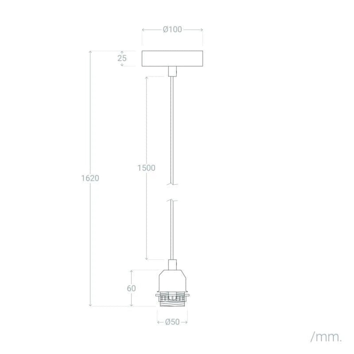Câble suspension pour luminaire