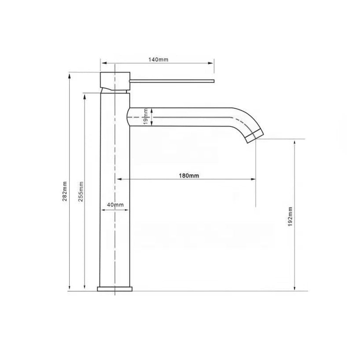 Mitigeur de salle de bain gris brossé
