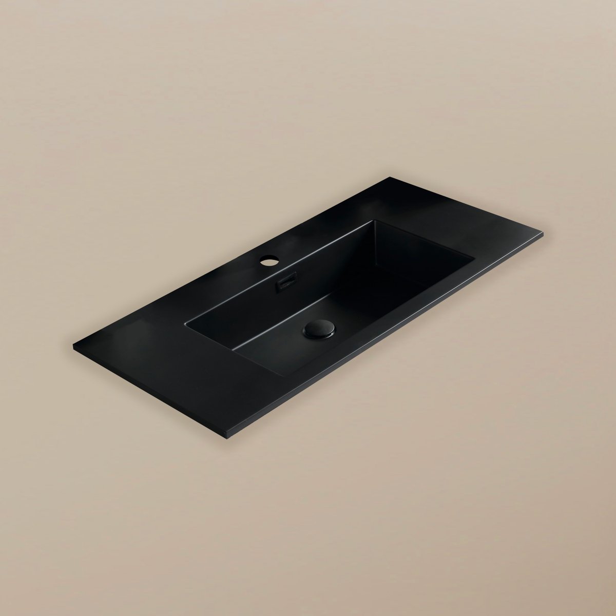 Ensemble salle de bain 100 cm noir effet marbre Aquasasso