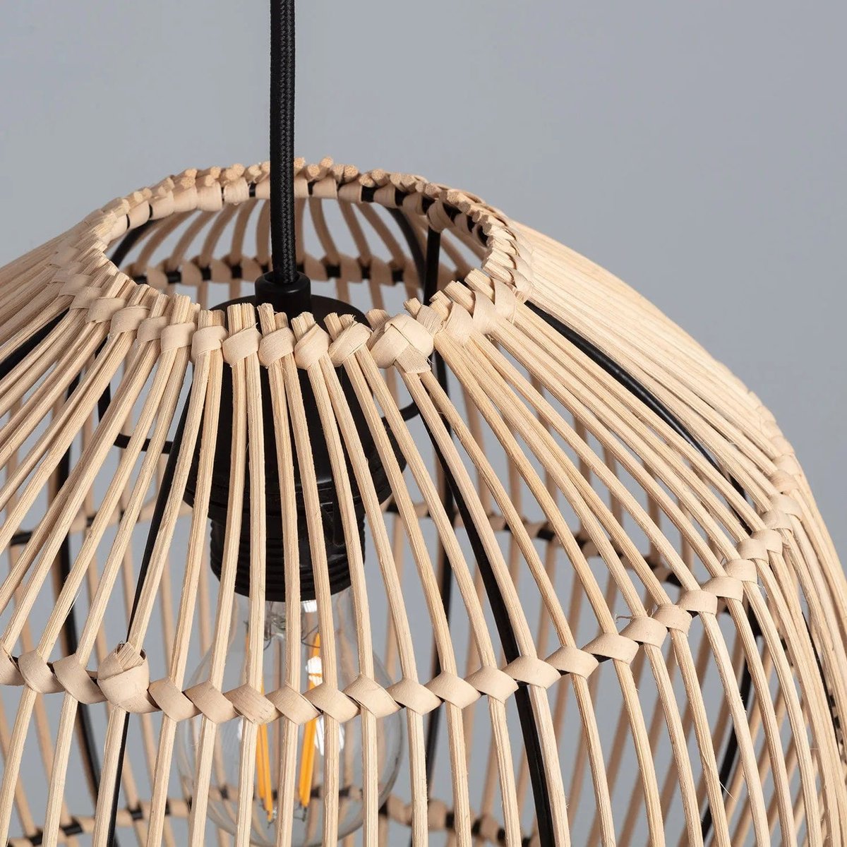 Suspension Boule Rotin