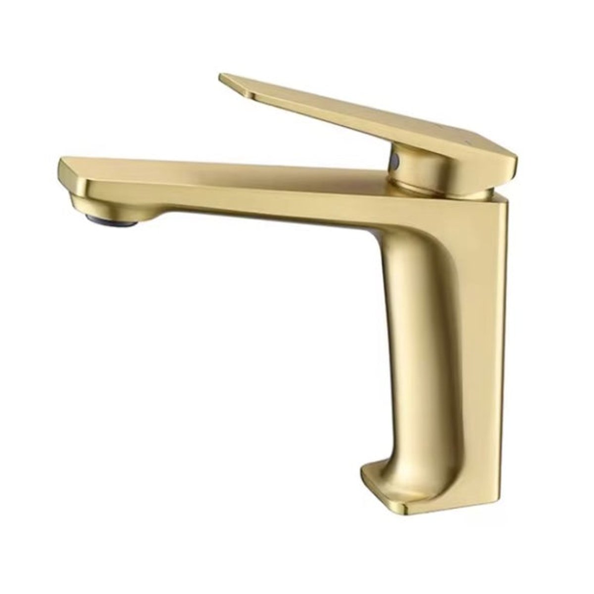 Mitigeur lavabo doré brossé design