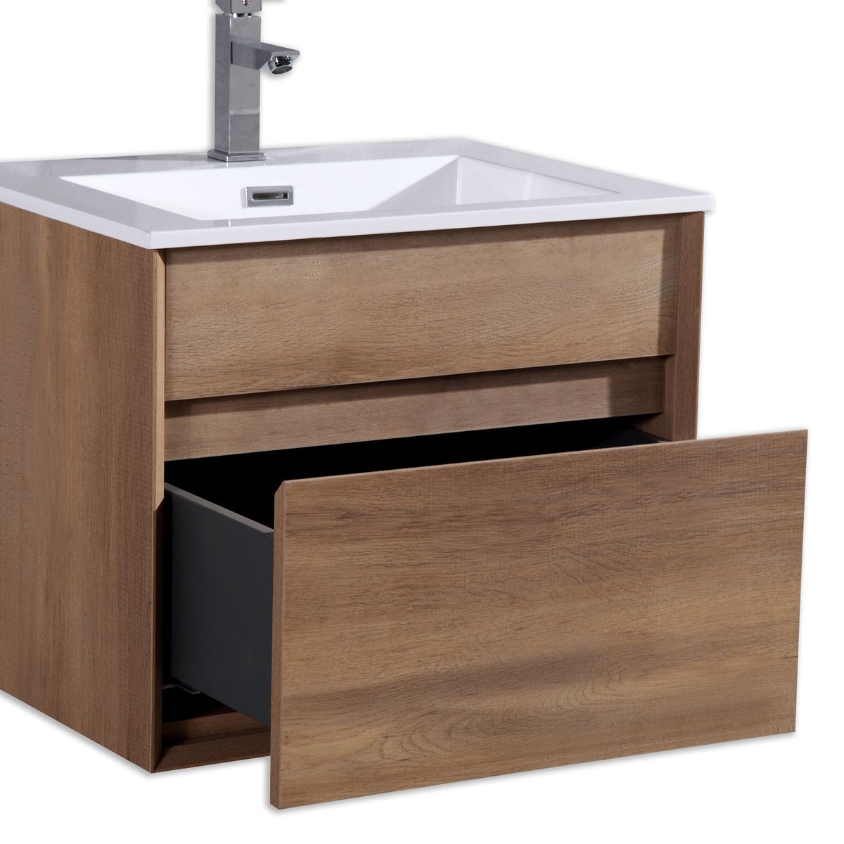 Meuble avec vasque 80 cm chêne brun Aquaroca