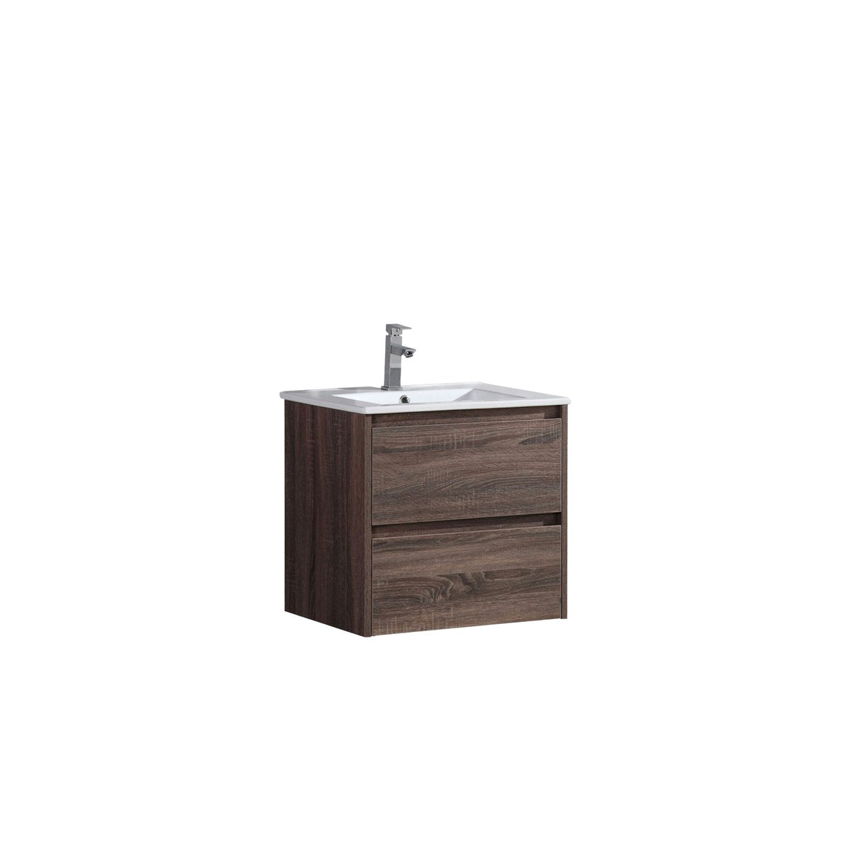 Ensemble salle de bain 60 cm chêne californien brun Aquadoli