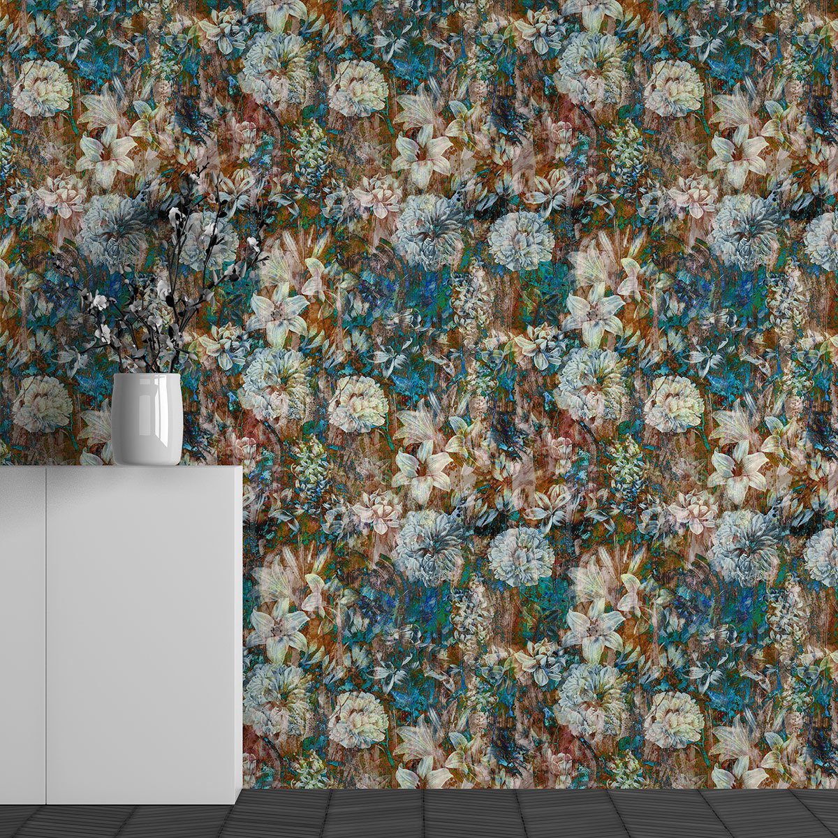 Papier peint panoramique - Motif Fleurs
