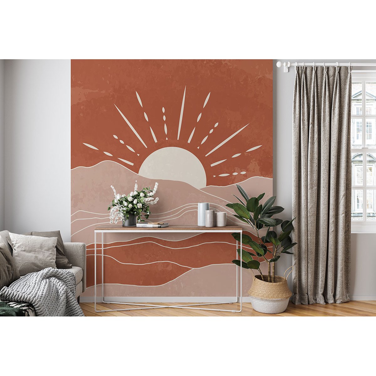Papier peint panoramique - Couché de soleil Boho