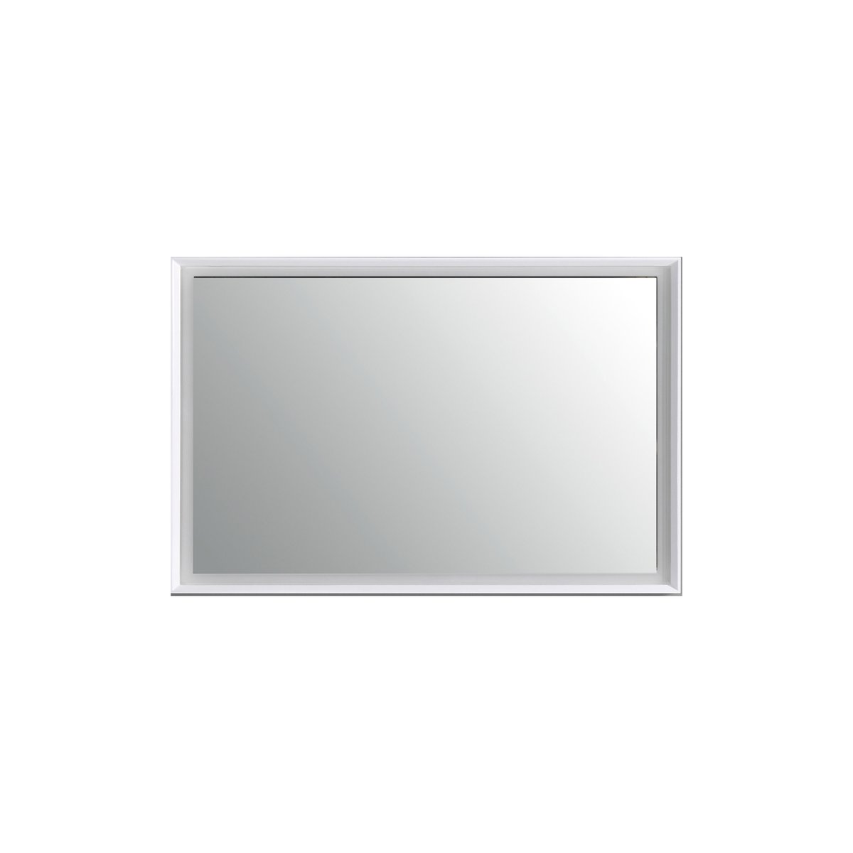 Miroir salle de bain LED avec cadre blanc
