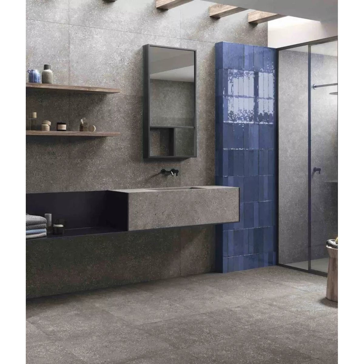 Carrelage Effet Terrazzo AMA 60x60 Rectifié Graphite